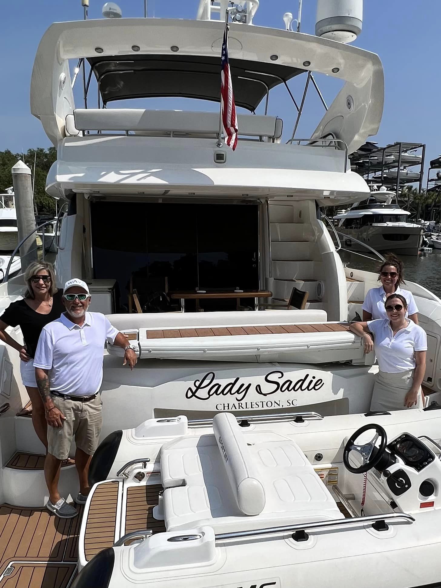 Experience luxury cruising aboard Lady Sadie, Charleston's premier luxury motor yacht.
